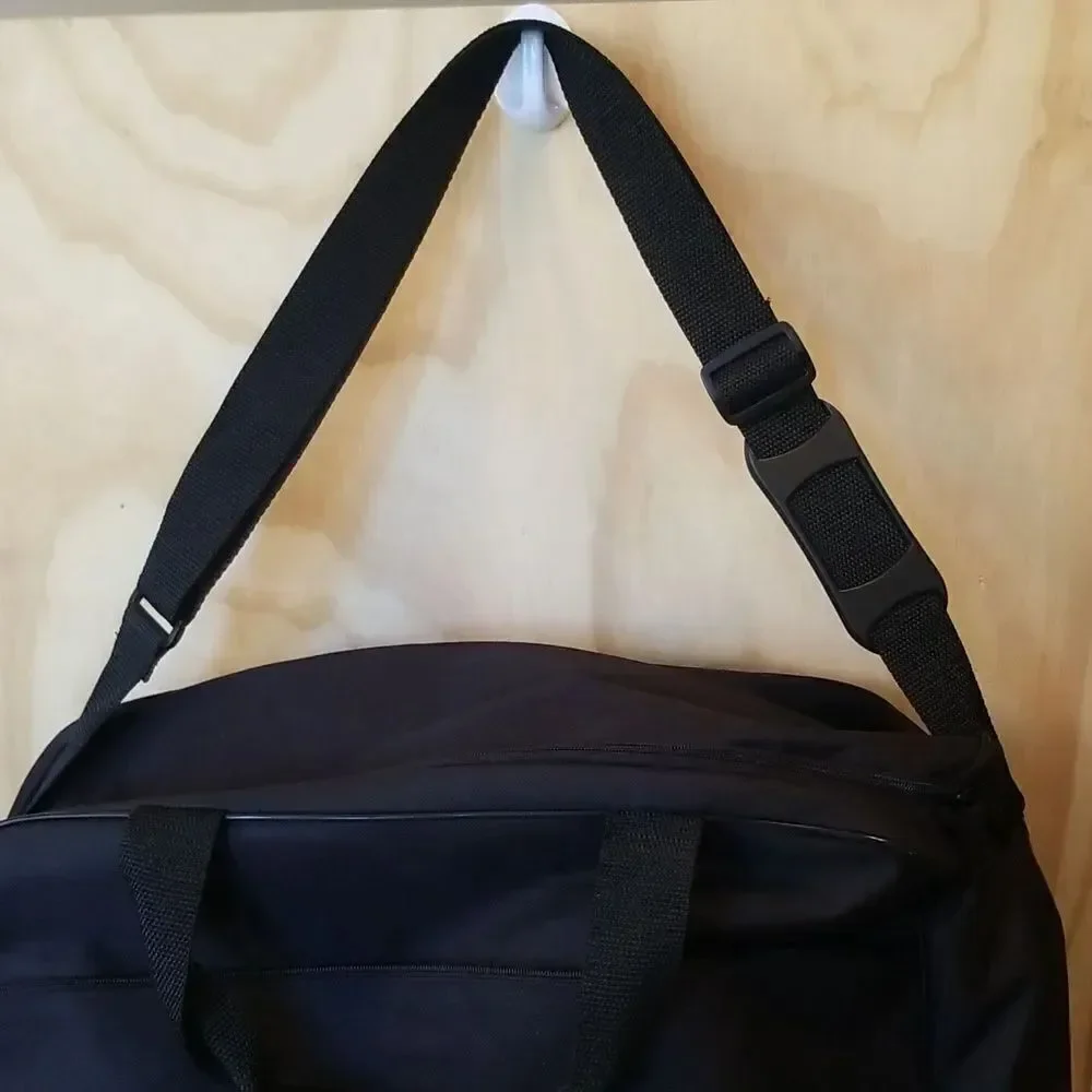 Delta Black and Gray Men's Large Duffel Bag with Shoulder Strap